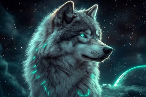 Puzzle 2000 Teile Wolf Puzzle Tier Holzpuzzle Erwachsene Klassische Jigsaw Erwachsene, DIY Groß Challenging Game Wooden Jigsaw Bastelset ab 14 Jahre für Jungen Mädchen für Wohnkultur Geschenke U-2 von Jiacgrtef