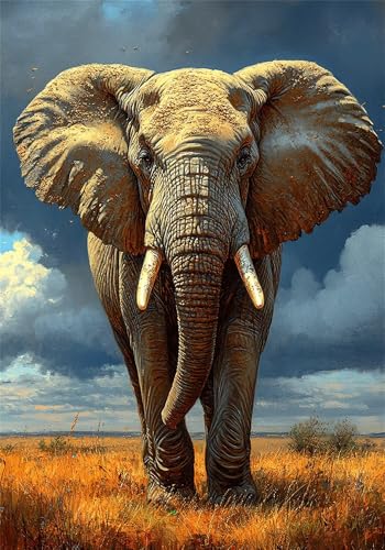 Puzzle 3000 Teile Elefant Puzzle Erwachsene Landschaft Klassische HolzPuzzle Erwachsene, DIY Groß Challenging Wooden Jigsaw Bastelset ab 14 Jahre für Jungen Mädchen, für Wohnkultur Geschenke U-1061 von Jiacgrtef