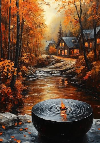 Puzzle 3000 Teile Herbst Puzzle Erwachsene Landschaft Klassische HolzPuzzle Erwachsene, Groß Challenging Game Wooden Jigsaw Bastelset ab 14 Jahre für Jungen Mädchen, für Wohnkultur Geschenke U-1028 von Jiacgrtef