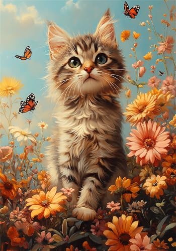 Puzzle 3000 Teile Katze Puzzle Erwachsene Tier Klassische HolzPuzzle Erwachsene, DIY Groß Challenging Game Wooden Jigsaw Bastelset ab 14 Jahre für Jungen Mädchen, für Wohnkultur Geschenke U-1044 von Jiacgrtef