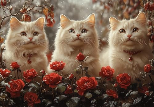 Puzzle 3000 Teile Katze Puzzle Erwachsene Tier Klassische HolzPuzzle Erwachsene, DIY Groß Challenging Game Wooden Jigsaw Bastelset ab 14 Jahre für Jungen Mädchen, für Wohnkultur Geschenke U-381 Puzzle 3000 Teile Katze Puzzle Erwachsene Tier Klassische HolzPuzzle Erwachsene, DIY Groß Challenging Game Wooden Jigsaw Bastelset ab 14 Jahre für Jungen Mädchen, für Wohnkultur Geschenke U-381 von Jiacgrtef