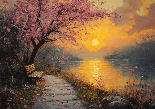 Puzzle 3000 Teile Landschaft Puzzle Erwachsene Frühling Klassische HolzPuzzle Erwachsene, Groß Challenging Game Wooden Jigsaw Bastelset ab 14 Jahre für Jungen Mädchen, für Wohnkultur Geschenke U-76 von Jiacgrtef