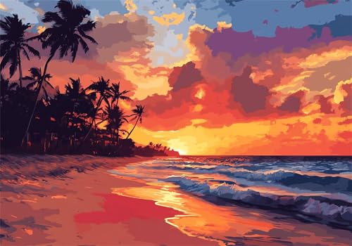 Puzzle 3000 Teile Landschaft Puzzle Erwachsene Strand Klassische HolzPuzzle Erwachsene, DIY Groß Challenging Game wooden jigsaw Bastelset ab 14 Jahre für jungen Mädchen, für Wohnkultur Geschenke U-848 von Jiacgrtef