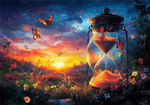 Puzzle 3000 Teile Sanduhr Puzzle Erwachsene Schmetterling Klassische HolzPuzzle Erwachsene, DIY Groß Challenging Game Wooden Jigsaw ab 14 Jahre für Jungen Mädchen, für Wohnkultur Geschenke U-433 von Jiacgrtef