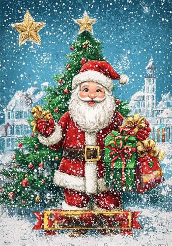 Puzzle 3000 Teile Weihnachtsmann Puzzle Erwachsene Festival Klassische HolzPuzzle Erwachsene, DIY Groß Challenging Game Wooden Jigsaw Bastelset ab 14 Jahre für Jungen Mädchen, für Wohnkultur U-912 von Jiacgrtef
