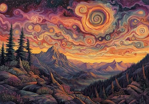 Puzzle 4000 Teile Abstrakt Puzzle Landschaft Klassische Impossible Jigsaw, Anspruchsvoll HolzPuzzle Erwachsene, Puzzlespiele für Die Ganze Familie Jigsaw Für Erwachsene und Kinder Ab 14 Jahren U-106 von Jiacgrtef