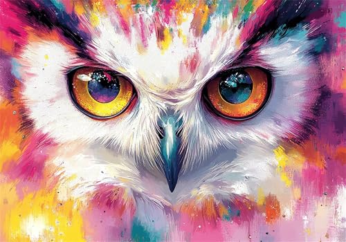 Puzzle 4000 Teile Eule Puzzle Farbe Klassische Impossible Jigsaw DIY Groß Anspruchsvoll HolzPuzzle Erwachsene, Puzzlespiele für Die Ganze Familie Jigsaw Für Erwachsene und Kinder Ab 14 Jahren U-174 von Jiacgrtef