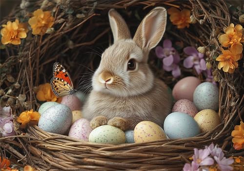 Puzzle 4000 Teile Kaninchen Puzzle Schmetterling Klassische Impossible Jigsaw, Anspruchsvoll HolzPuzzle Erwachsene, Puzzlespiele für Die Ganze Familie Jigsaw Für Erwachsene Kinder Ab 14 Jahren U-305 von Jiacgrtef