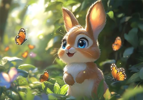 Puzzle 4000 Teile Kaninchen Puzzle Schmetterling Klassische Impossible Jigsaw, Anspruchsvoll HolzPuzzle Erwachsene, Puzzlespiele für Die Ganze Familie Jigsaw Für Erwachsene Kinder Ab 14 Jahren U-588 von Jiacgrtef