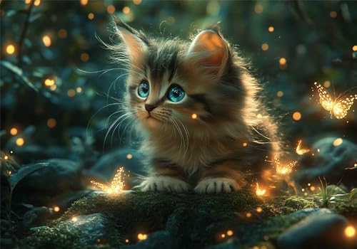 Puzzle 4000 Teile Katze Puzzle Niedlich Klassische Impossible Jigsaw, Groß Anspruchsvoll HolzPuzzle Erwachsene, Puzzlespiele für Die Ganze Familie Jigsaw Für Erwachsene und Kinder Ab 14 Jahren U-565 von Jiacgrtef