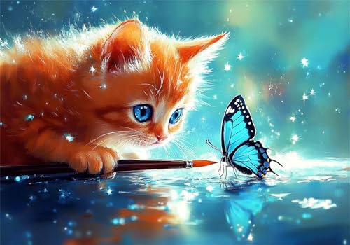 Puzzle 4000 Teile Katze Puzzle Schmetterling Klassische Impossible Jigsaw, Anspruchsvoll HolzPuzzle Erwachsene, Puzzlespiele für Die Ganze Familie Jigsaw Für Erwachsene und Kinder Ab 14 Jahren U-663 von Jiacgrtef