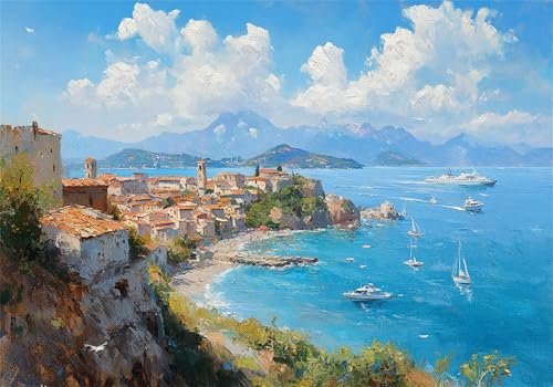 Puzzle 4000 Teile Landschaft Puzzle Am Meer Klassische Impossible Jigsaw, Anspruchsvoll HolzPuzzle Erwachsene, Puzzlespiele für Die Ganze Familie Jigsaw Für Erwachsene und Kinder Ab 14 Jahren U-528 von Jiacgrtef