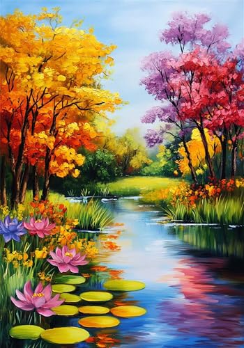 Puzzle 4000 Teile Landschaft Puzzle Farbe Klassische Impossible Jigsaw, Anspruchsvoll HolzPuzzle Erwachsene, Puzzlespiele für Die Ganze Familie Jigsaw Für Erwachsene und Kinder Ab 14 Jahren U-998 von Jiacgrtef