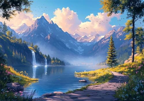 Puzzle 4000 Teile Landschaft Puzzle Natur Klassische Impossible Jigsaw, Anspruchsvoll HolzPuzzle Erwachsene, Puzzlespiele für Die Ganze Familie Jigsaw Für Erwachsene und Kinder Ab 14 Jahren U-599 von Jiacgrtef