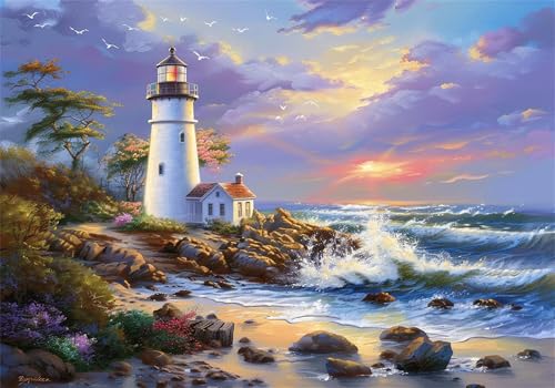 Puzzle 4000 Teile Leuchtturm Puzzle Strand Klassische Impossible Jigsaw, Anspruchsvoll HolzPuzzle Erwachsene, Puzzlespiele für Die Ganze Familie Jigsaw Für Erwachsene und Kinder Ab 14 Jahren U-585 von Jiacgrtef