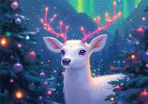Puzzle 4000 Teile REH Puzzle Weihnachten Klassische Impossible Jigsaw, Anspruchsvoll HolzPuzzle Erwachsene, Puzzlespiele für Die Ganze Familie Jigsaw Für Erwachsene und Kinder Ab 14 Jahren U-736 von Jiacgrtef