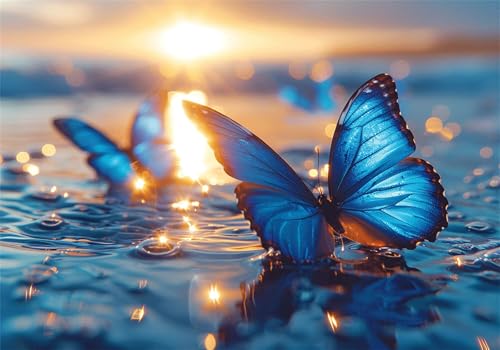Puzzle 4000 Teile Schmetterling Puzzle Strand Klassische Impossible Jigsaw, Anspruchsvoll HolzPuzzle Erwachsene, Puzzlespiele für Die Ganze Familie Jigsaw Für Erwachsene und Kinder Ab 14 Jahren U-673 von Jiacgrtef