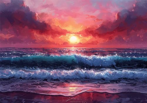Puzzle 4000 Teile Sonnenuntergang Puzzle Strand Klassische Impossible Jigsaw Anspruchsvoll HolzPuzzle Erwachsene, Puzzlespiele für Die Ganze Familie Jigsaw Für Erwachsene Kinder Ab 14 Jahren U-671 von Jiacgrtef