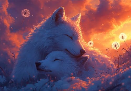Puzzle 4000 Teile Wolf Puzzle Landschaft Klassische Impossible Jigsaw, Anspruchsvoll HolzPuzzle Erwachsene, Puzzlespiele für Die Ganze Familie Jigsaw Für Erwachsene und Kinder Ab 14 Jahren U-688 von Jiacgrtef
