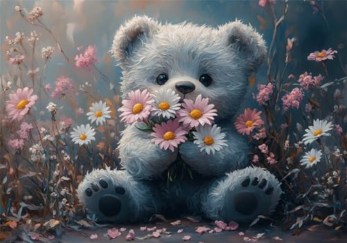Puzzle 500 Teile Blume Puzzle Erwachsene Tragen Klassische HolzPuzzle Erwachsene, DIY Groß Challenging Game Wooden Jigsaw Bastelset ab 14 Jahre für Jungen Mädchen, für Wohnkultur Geschenke U-326 von Jiacgrtef