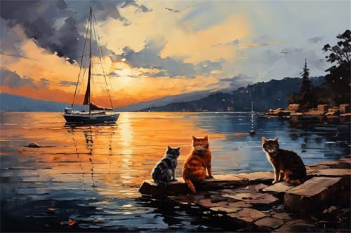 Puzzle 500 Teile Katze Puzzle Boot Holzpuzzle Erwachsene Klassische Jigsaw Erwachsene, DIY Groß Challenging Game Wooden Jigsaw Bastelset ab 14 Jahre für Jungen Mädchen für Wohnkultur Geschenke R-1 Puzzle 500 Teile Katze Puzzle Boot Holzpuzzle Erwachsene Klassische Jigsaw Erwachsene, DIY Groß Challenging Game Wooden Jigsaw Bastelset ab 14 Jahre für Jungen Mädchen für Wohnkultur Geschenke R-1 von Jiacgrtef