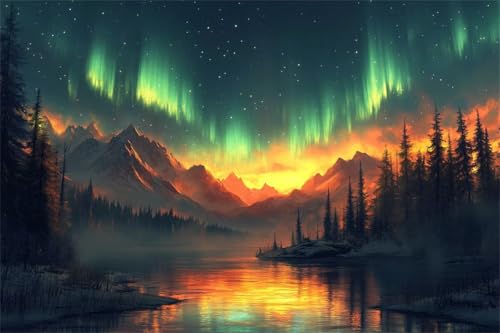 Puzzle 500 Teile Landschaft Puzzle Aurora Holzpuzzle Erwachsene Klassische Jigsaw Erwachsene, Challenging Game Wooden Jigsaw Bastelset ab 14 Jahre für Jungen Mädchen für Wohnkultur Geschenke M-9 Puzzle 500 Teile Landschaft Puzzle Aurora Holzpuzzle Erwachsene Klassische Jigsaw Erwachsene, Challenging Game Wooden Jigsaw Bastelset ab 14 Jahre für Jungen Mädchen für Wohnkultur Geschenke M-9 von Jiacgrtef