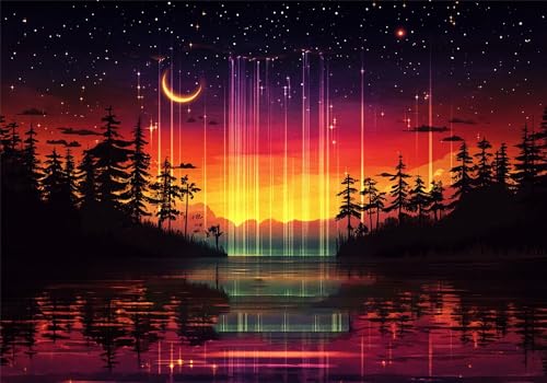 Puzzle 500 Teile Landschaft Puzzle Erwachsene Traum Klassische HolzPuzzle Erwachsene, DIY Groß Challenging Game Wooden Jigsaw Bastelset ab 14 Jahre für Jungen Mädchen, für Wohnkultur Geschenke U-835 von Jiacgrtef