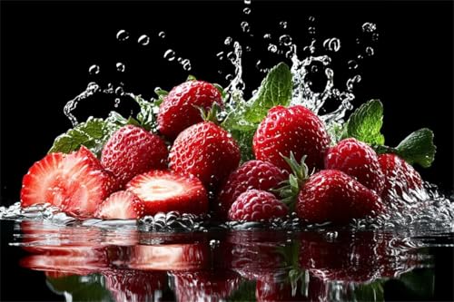 Puzzle 500 Teile Obst Puzzle Erdbeere Klassische Jigsaw Erwachsene Anspruchsvoll, Holzpuzzle Erwachsene, Groß Impossible Jigsaw Bastelset ab 14 Jahre für Jungen Mädchen für Wohnkultur Geschenke Z-5 von Jiacgrtef
