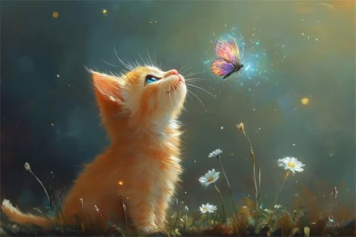 Puzzle 500 Teile Schmetterling Puzzle Katze Holzpuzzle Erwachsene Klassische Jigsaw Erwachsene, Challenging Game Wooden Jigsaw Bastelset ab 14 Jahre für Jungen Mädchen für Wohnkultur Geschenke N-2 von Jiacgrtef