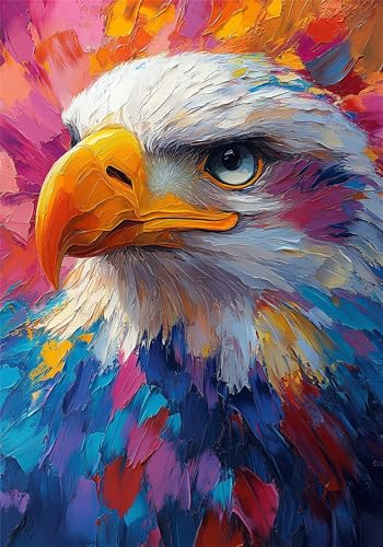 Puzzle 5000 Teile Adler Puzzle Erwachsene Vogel Jigsaw Groß XXL 156x105cm DIY Impossible Erwachsene Anspruchsvoll Jigsaw Art, Klassische HolzPuzzle für Wand Zimmer Deko Wohnzimmer Geschenke U-1091 von Jiacgrtef