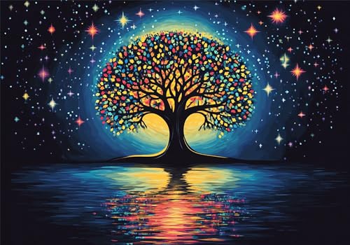 Puzzle 5000 Teile Baum Puzzle Erwachsene See Jigsaw Groß XXL 156x105cm DIY Impossible Erwachsene Anspruchsvoll Jigsaw Art, Quality Klassische HolzPuzzle für Wand Zimmer Deko Wohnzimmer Geschenke U-832 von Jiacgrtef