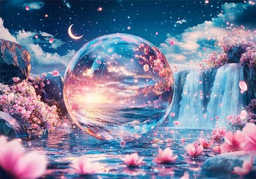 Puzzle 5000 Teile Blume Puzzle Erwachsene Traum Jigsaw Groß XXL 156x105cm DIY Impossible Erwachsene Anspruchsvoll Jigsaw Art, Klassische HolzPuzzle für Wand Zimmer Deko Wohnzimmer Geschenke U-282 von Jiacgrtef