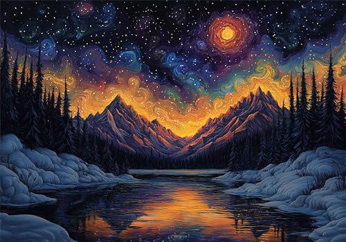Puzzle 5000 Teile Landschaft Puzzle Erwachsene Mond Jigsaw Groß XXL 156x105cm DIY Impossible Erwachsene Anspruchsvoll Jigsaw Art, Klassische HolzPuzzle für Zimmer Deko Wohnzimmer Geschenke U-363 Puzzle 5000 Teile Landschaft Puzzle Erwachsene Mond Jigsaw Groß XXL 156x105cm DIY Impossible Erwachsene Anspruchsvoll Jigsaw Art, Klassische HolzPuzzle für Zimmer Deko Wohnzimmer Geschenke U-363 von Jiacgrtef