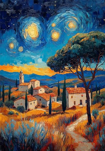 Puzzle 5000 Teile Sternenhimmel Puzzle Erwachsene Landschaft Jigsaw Groß XXL 156x105cm DIY Impossible Erwachsene Anspruchsvoll Jigsaw, Klassische HolzPuzzle für Zimmer Deko Wohnzimmer Geschenke U-1080 von Jiacgrtef