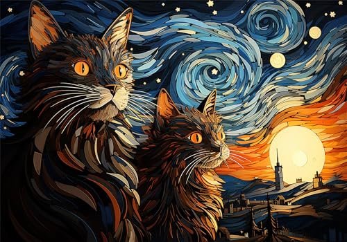 Puzzle 6000 Teile Abstrakt Puzzle Katze Klassische Impossible Jigsaw, Groß Anspruchsvoll HolzPuzzle Erwachsene, Puzzlespiele für Die Ganze Familie Jigsaw Für Erwachsene und Kinder Ab 14 Jahren U-303 von Jiacgrtef