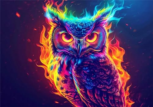 Puzzle 6000 Teile Eule Puzzle Farbe Klassische Impossible Jigsaw Art DIY Groß Anspruchsvoll HolzPuzzle Erwachsene, Puzzlespiele für Die Ganze Familie Jigsaw Für Erwachsene und Kinder Ab 14 Jahren U-47 von Jiacgrtef