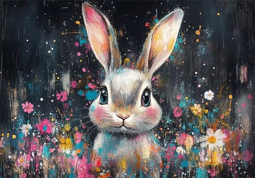 Puzzle 6000 Teile Kaninchen Puzzle Blume Klassische Impossible Jigsaw, Anspruchsvoll HolzPuzzle Erwachsene, Puzzlespiele für Die Ganze Familie Jigsaw Für Erwachsene und Kinder Ab 14 Jahren U-202 von Jiacgrtef