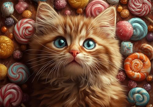 Puzzle 6000 Teile Katze Puzzle Tier Klassische Impossible Jigsaw DIY Groß Anspruchsvoll HolzPuzzle Erwachsene, Puzzlespiele für Die Ganze Familie Jigsaw Für Erwachsene und Kinder Ab 14 Jahren U-186 von Jiacgrtef