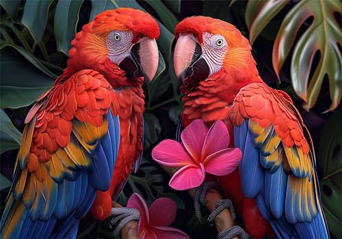 Puzzle 6000 Teile Papagei Puzzle Tropisch Klassische Impossible Jigsaw, Anspruchsvoll HolzPuzzle Erwachsene, Puzzlespiele für Die Ganze Familie Jigsaw Für Erwachsene und Kinder Ab 14 Jahren U-382 von Jiacgrtef