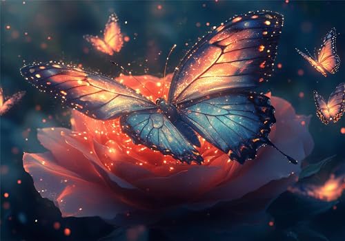 Puzzle 6000 Teile Schmetterling Puzzle Blume Klassische Impossible Jigsaw, Anspruchsvoll HolzPuzzle Erwachsene, Puzzlespiele für Die Ganze Familie Jigsaw Für Erwachsene und Kinder Ab 14 Jahren U-723 von Jiacgrtef