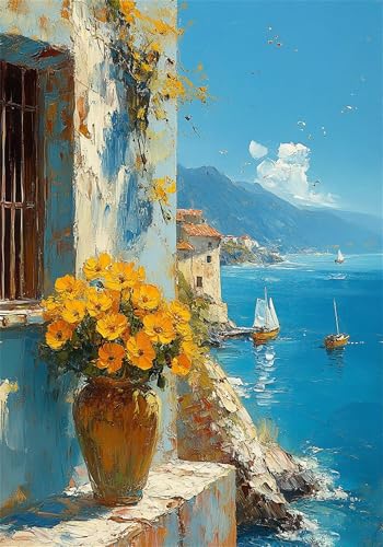 Puzzle Blume Puzzle 200 Teile Am Meer HolzPuzzle Erwachsene, Premium Quality Klassische Wooden Lernspiel, DIY Klassische Spaß Jigsaw Erwachsene, Challenging Jigsaws für Wohnkultur Geschenke U-1070 von Jiacgrtef