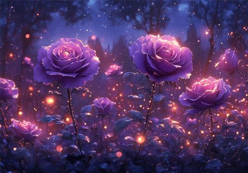 Puzzle Blume Puzzle 300 Teile Rose HolzPuzzle Erwachsene, Premium Quality Klassische Wooden Lernspiel, DIY Klassische Spaß Jigsaw Erwachsene, Challenging Game Jigsaws für Wohnkultur Geschenke U-674 von Jiacgrtef