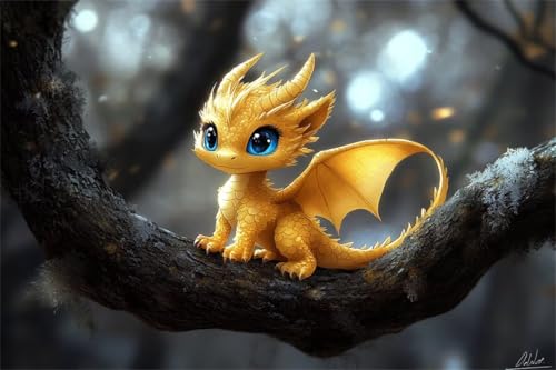 Puzzle Drachen Puzzle 80 Teile Niedlich Holzpuzzle Erwachsene, Premium Quality Klassische Wooden Lernspiel, Kreative Unterhaltung Spaß Jigsaw ab 2 3 4 5 6 Jahre Jungen, Ideal Als Wandbild Geschenk Z-0 von Jiacgrtef
