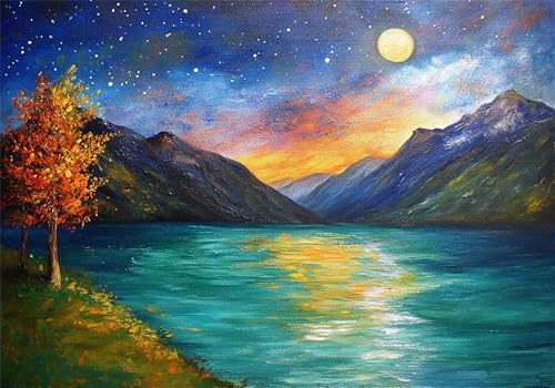 Puzzle Mond Puzzle 200 Teile See HolzPuzzle Erwachsene, Premium Quality Klassische Wooden Lernspiel, DIY Klassische Spaß Jigsaw Erwachsene, Challenging Game Jigsaws für Wohnkultur Geschenke U-380 Puzzle Mond Puzzle 200 Teile See HolzPuzzle Erwachsene, Premium Quality Klassische Wooden Lernspiel, DIY Klassische Spaß Jigsaw Erwachsene, Challenging Game Jigsaws für Wohnkultur Geschenke U-380 von Jiacgrtef