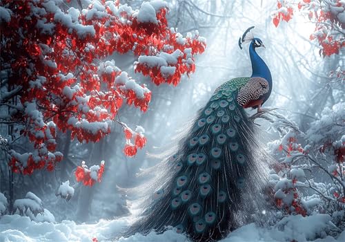 Puzzle Pfau Puzzle 200 Teile Winter HolzPuzzle Erwachsene, Premium Quality Klassische Wooden Lernspiel, DIY Klassische Spaß Jigsaw Erwachsene, Challenging Game Jigsaws für Wohnkultur Geschenke U-193 Puzzle Pfau Puzzle 200 Teile Winter HolzPuzzle Erwachsene, Premium Quality Klassische Wooden Lernspiel, DIY Klassische Spaß Jigsaw Erwachsene, Challenging Game Jigsaws für Wohnkultur Geschenke U-193 von Jiacgrtef