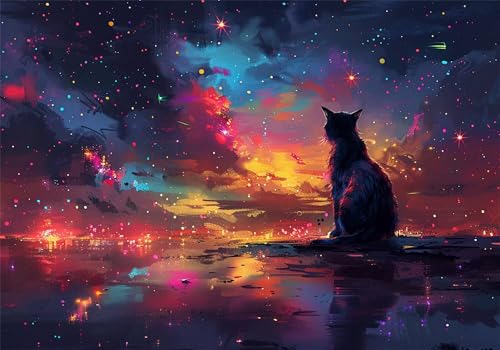 Puzzle Sternenhimmel Puzzle 200 Teile Katze HolzPuzzle Erwachsene, Premium Quality Klassische Wooden Lernspiel, DIY Klassische Spaß Jigsaw Erwachsene, Challenging Game Jigsaws für Wohnkultur U-756 Puzzle Sternenhimmel Puzzle 200 Teile Katze HolzPuzzle Erwachsene, Premium Quality Klassische Wooden Lernspiel, DIY Klassische Spaß Jigsaw Erwachsene, Challenging Game Jigsaws für Wohnkultur U-756 von Jiacgrtef
