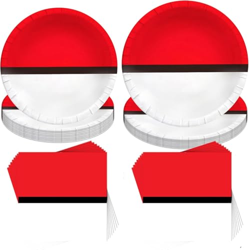 40 Stück Partygeschirr Set,Kindergeburtstag Geschirr Set,Partygeschirr Geburtstag,Kindergeburtstag Geschirr Set,Mit Teller Becher Servietten,für Gebutstag Party Mädchen Junge von Jiahuade