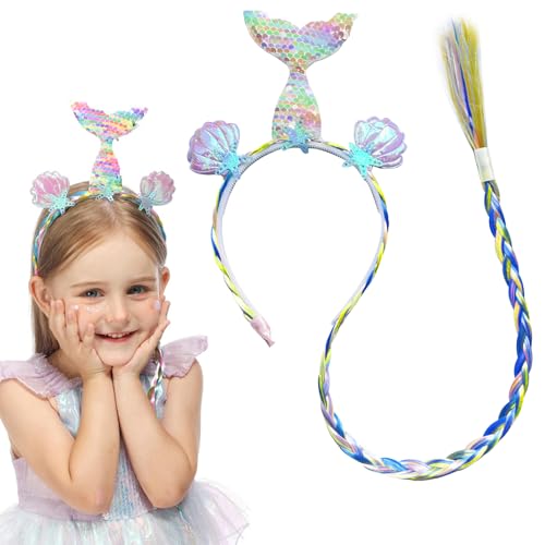 Meerjungfrau Haarreif Mädchen,Meerjungfrau Stirnband,Haarreifen Meerjungfrau,Meerjungfrau Kostüm Accessoires,Geburtstag Party Faschingskostüme Accessoires von Jiahuade