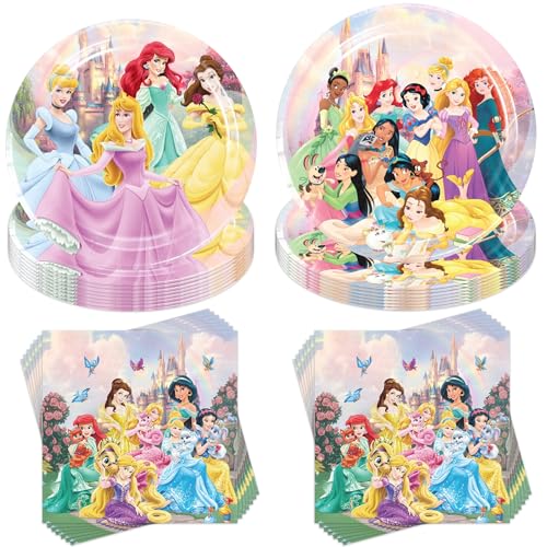 Jiahuade Princess Partygeschirr Set,40 Stück Partygeschirr Kindergeburtstag,Princess Thema Geburtstag Party,mit Pappteller Becher Servietten Tischdecke Strohhalme,für 10 Gäste Jiahuade Princess Partygeschirr Set,40 Stück Partygeschirr Kindergeburtstag,Princess Thema Geburtstag Party,mit Pappteller Becher Servietten Tischdecke Strohhalme,für 10 Gäste von Jiahuade