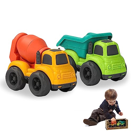 Jiahuade Auto Für Kleinkind - Kunststoff LKW, Sandspielzeug Für Junge, Kipper, Bulldozer (A) von Jiahuade